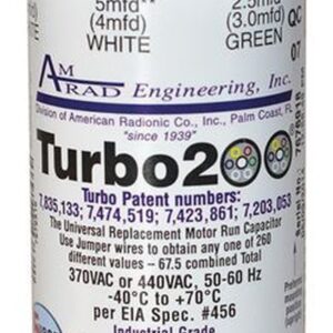 Regal TURBO200 2.5/67.5 mfd 370/440V Run Capacitor