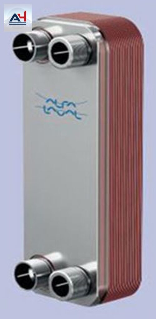 CB27-24H Copper Brazed Stainless Steel Plate Heat Exchanger, 12.2 in.