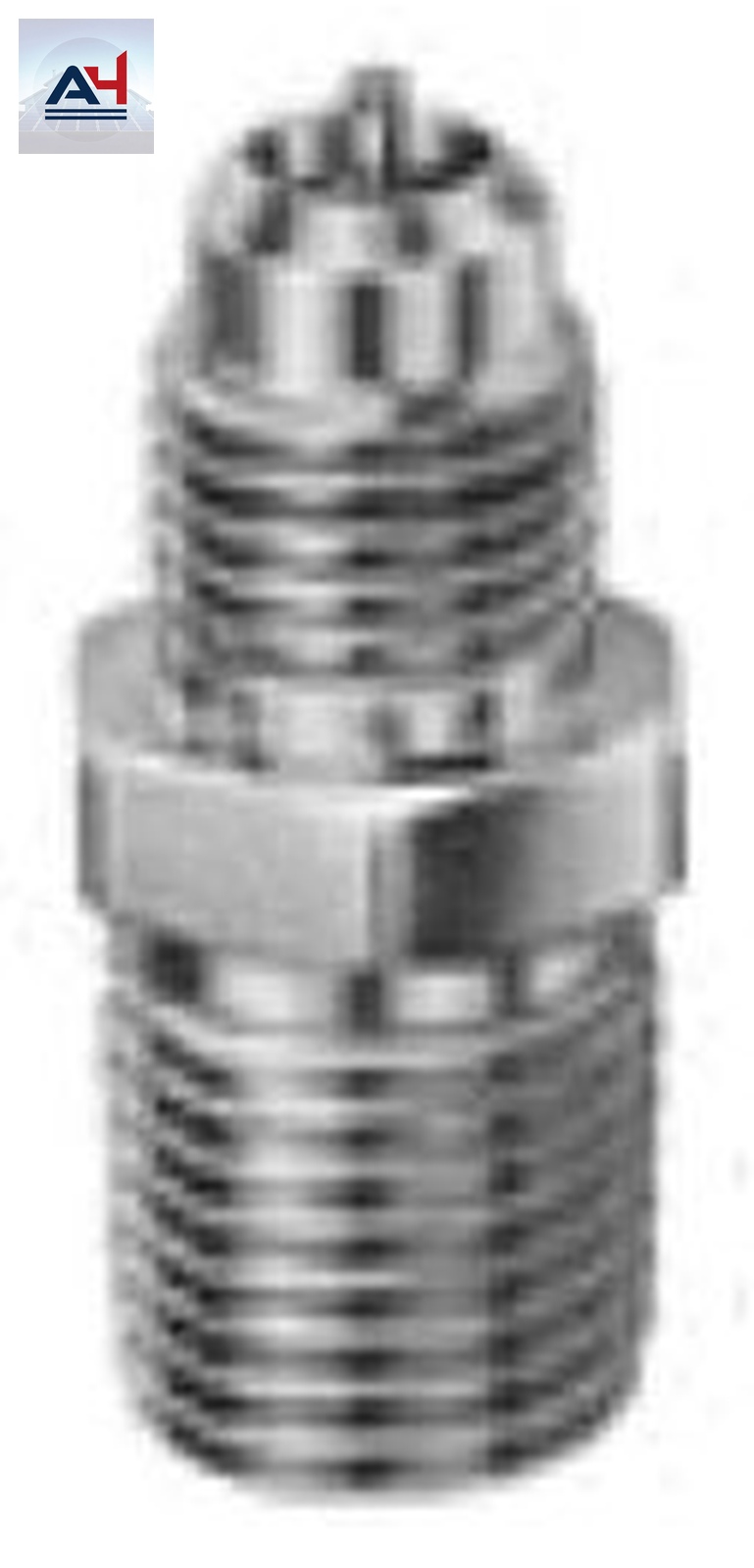 Alltemp 02-C31484 Brass Half Union Adaptor, 1/4 in. MPT, 800psig