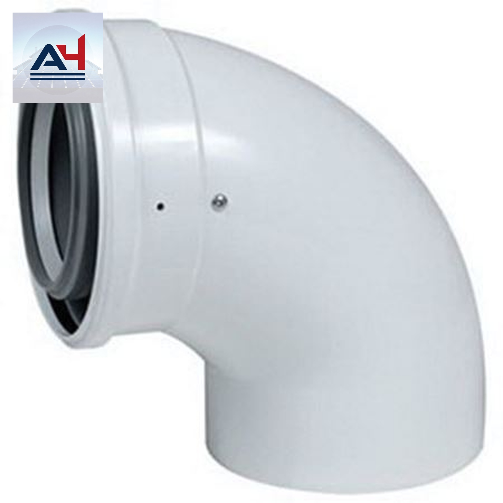 Centrotherm ISELL0487 InnoFlue 4 in. Polypropylene Single Wall 87 Degree Elbow