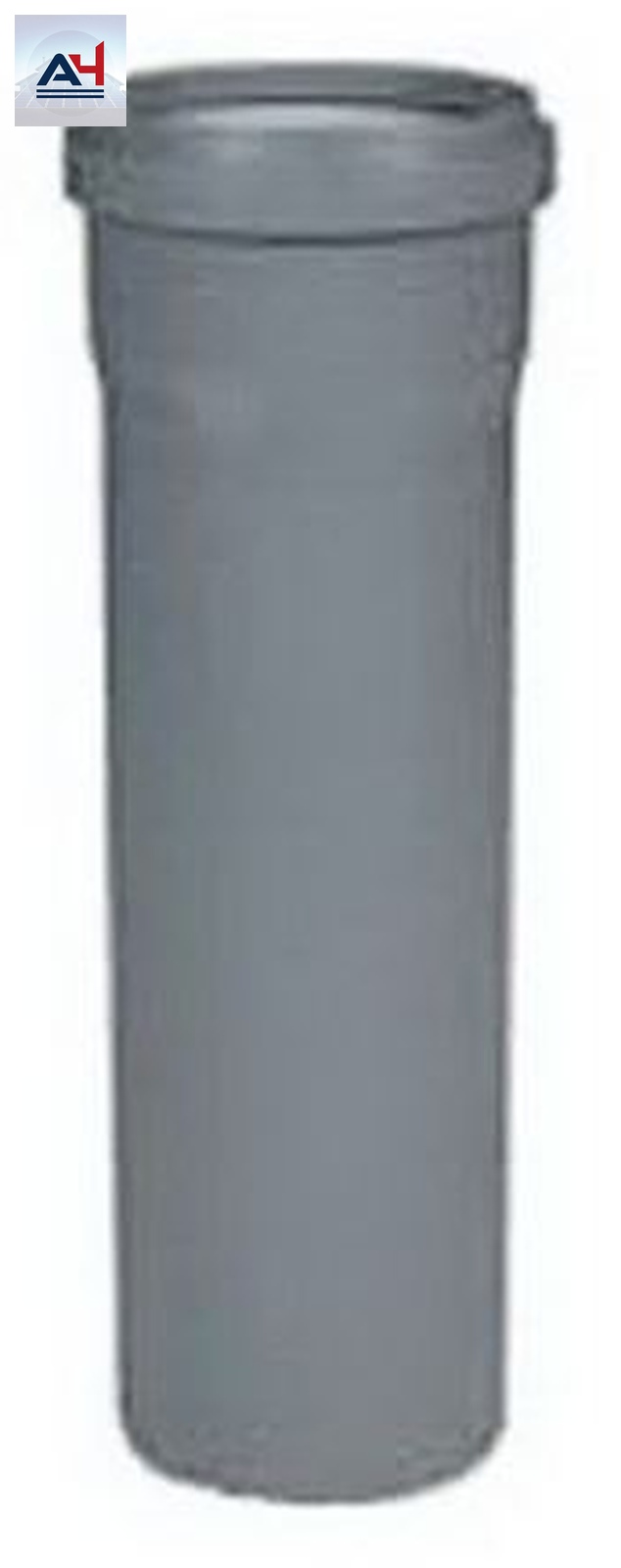 Centrotherm InnoFlue ISVL031 InnoFlue 3 in. x 12 in. Flame Retardant Polypropylene Single Wall Vent Length, Grey