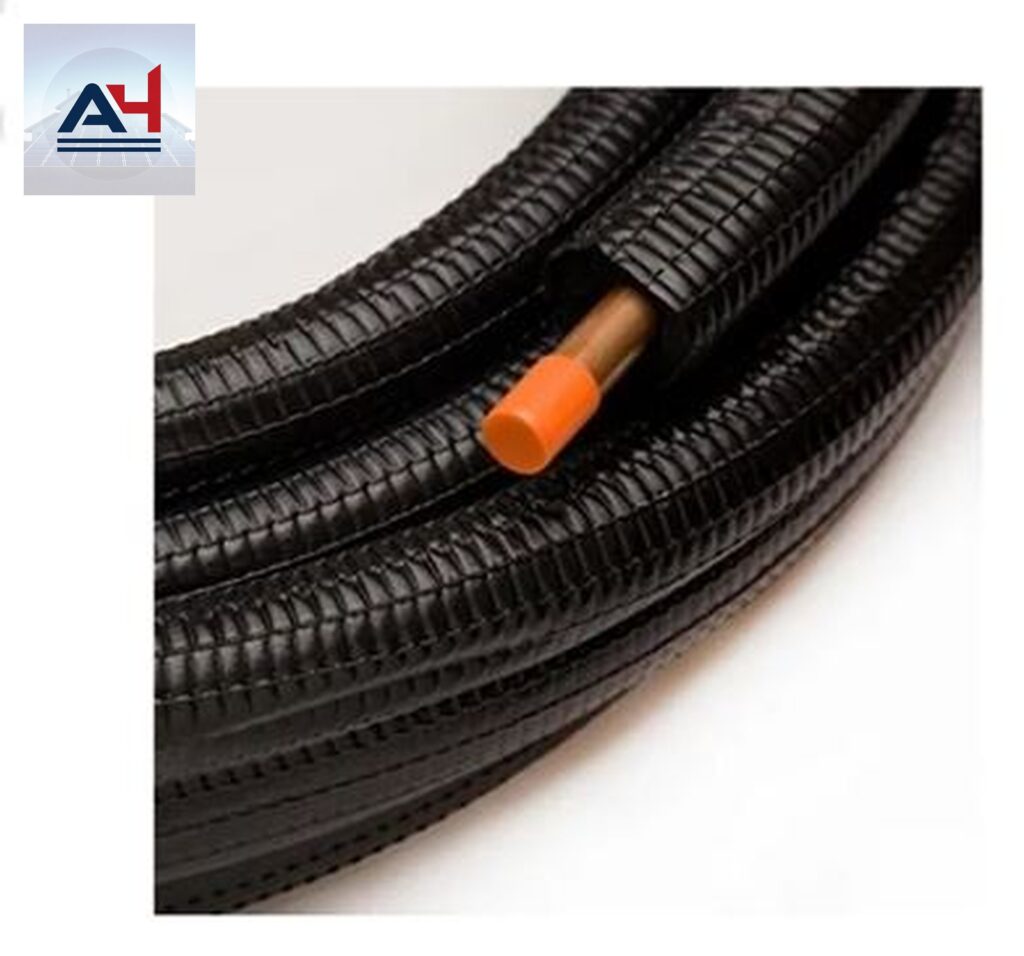 EZ-Roll 1/2" x 1/2" x 164 ft Copper Refrigerant Line Set, Black