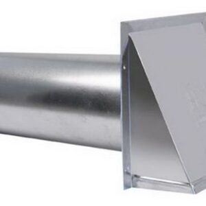 Deflecto DAVHA4/12 4 in. Aluminum Vent Hood with Tail Pipe