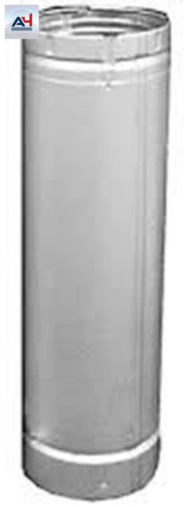 Don BV5B2 5-inch Aluminum B-Vent Duct Pipe, 18-inch