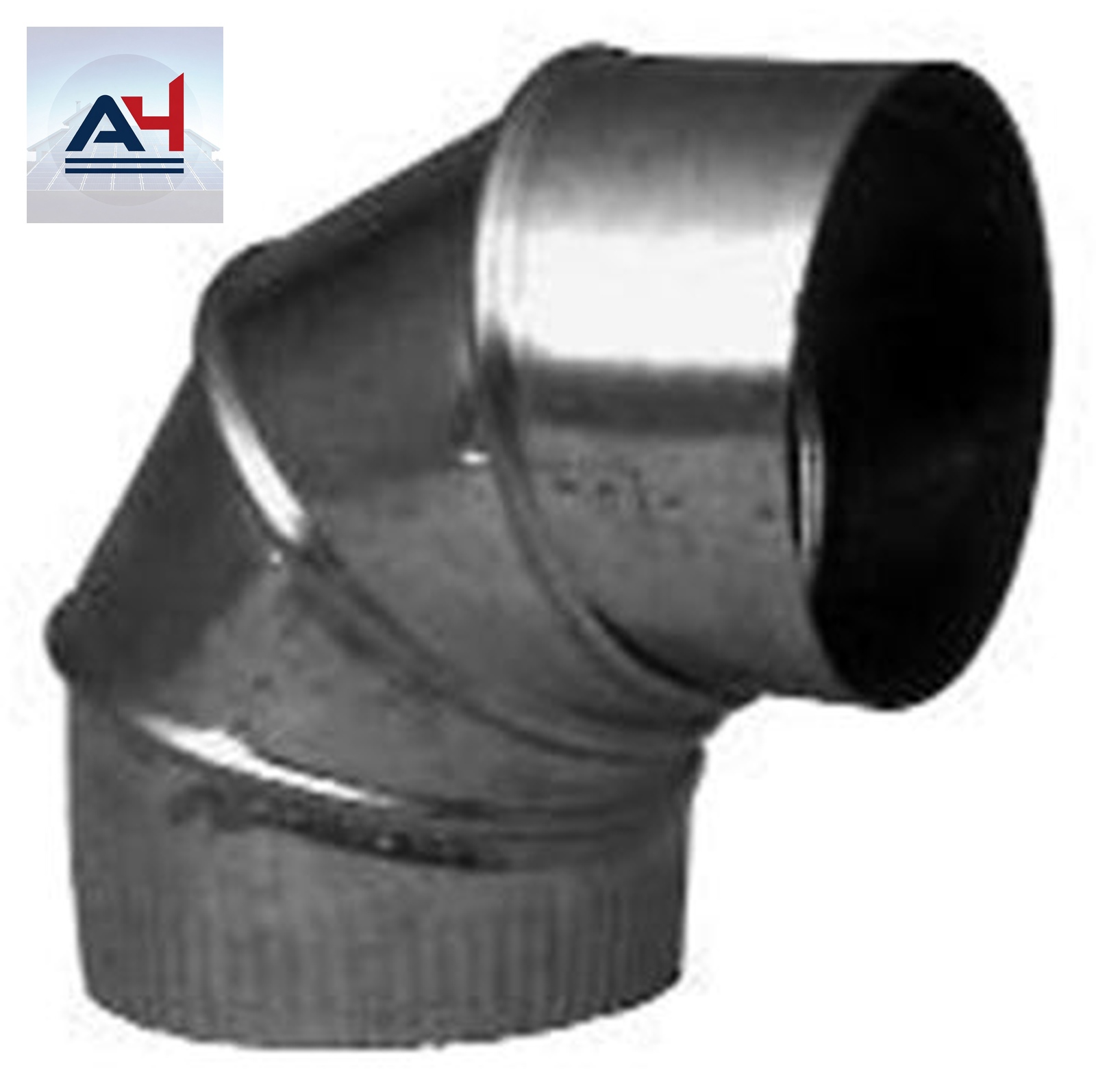 EL149024 14 Inch 90-Degree Galvanized Round Duct Elbow
