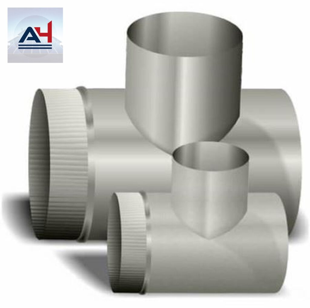 Don Park TWC088626 8x8x6-Inch Galvanized Duct Tee with Collar, 26 Gauge
