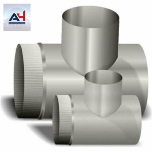 Don Park TWC088626 8x8x6-Inch Galvanized Duct Tee with Collar, 26 Gauge
