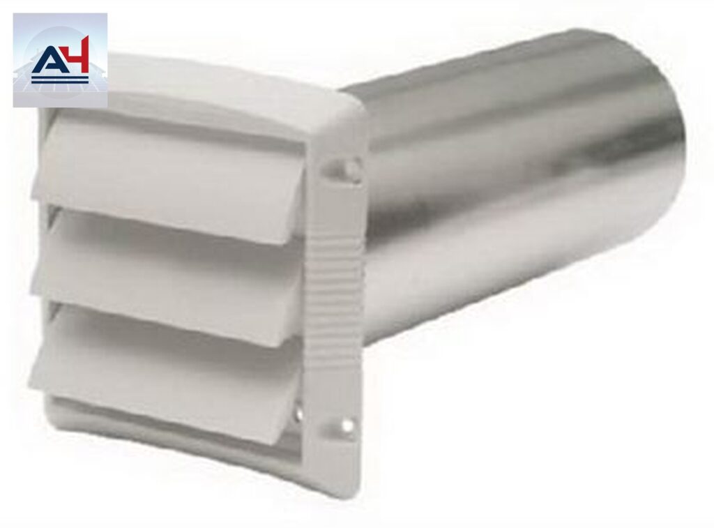 Dundas-Jafine LPVB5E WhLouvered Vent Hood, 5 in.