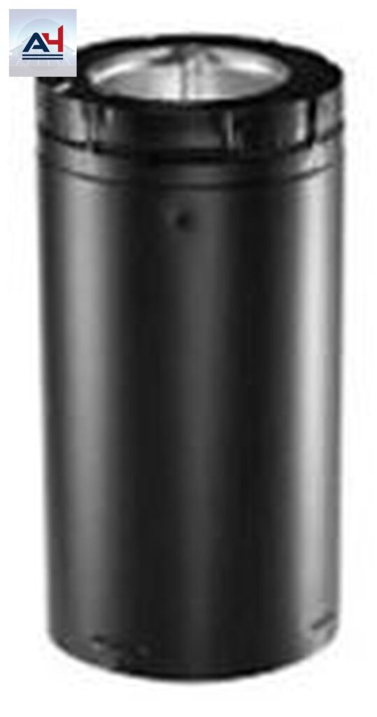 Duravent DirectVent Pro 4" Black Adjustable Gas Vent Pipe