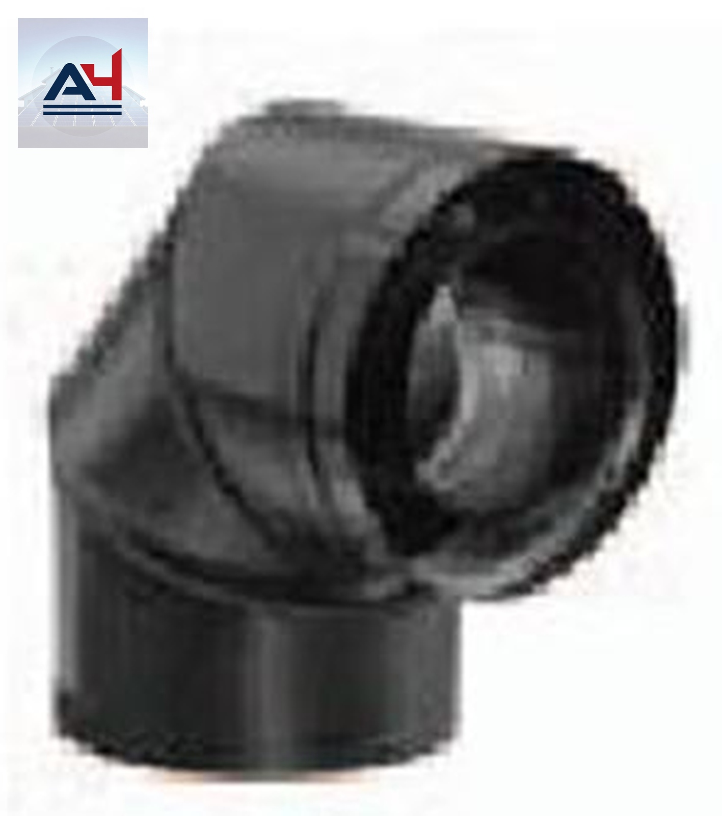 Duravent 810001312 DirectVent Pro 4 in. x 6-5/8 in. Black 90 Degree Gas Vent Elbow