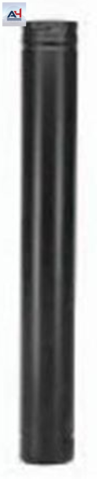 Duravent 810001106 PelletVent Pro 4 in. x 12 in. Black Straight Pipe