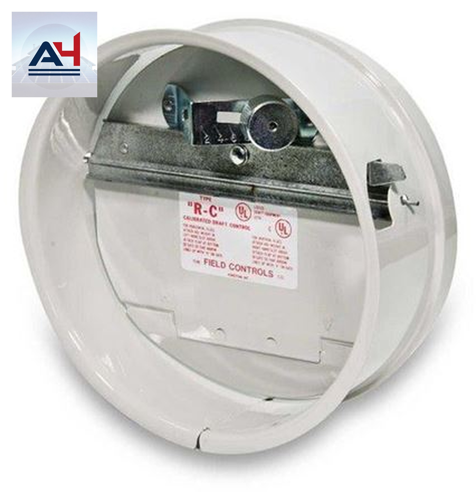 Ontor RC-6 Silver 6 in. Stainless Steel Barometric Draft Control with Collar, 6-5/8 in. x 2-3/4 in.