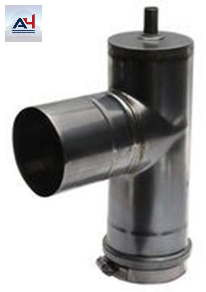 Flexmaster 2SVEVWC04 AL29-4C Stainless Steel Z-Vent Vertical Drain Tee, 4