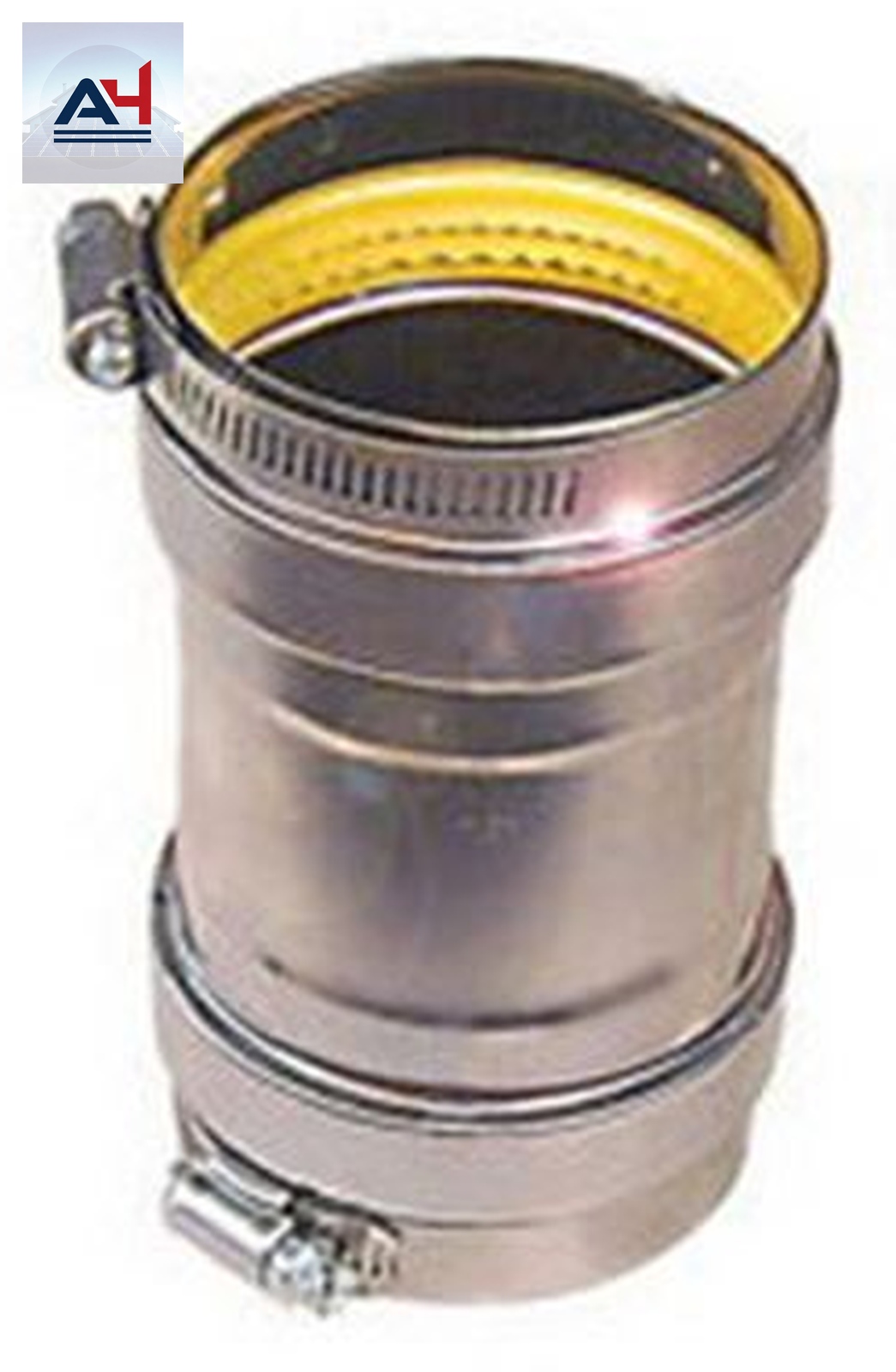 Flexmaster 2SVSNA04.5 Z-Flex 4 in. Double Female Stainless Steel Z-Vent Appliance Adaptor