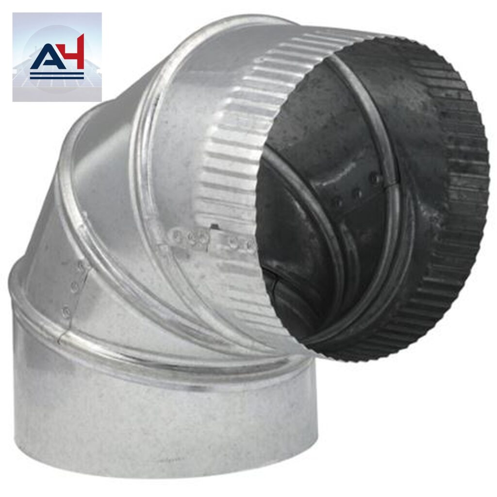 Galvanized Steel 90 Degree Side Elbow 20x8 Inch