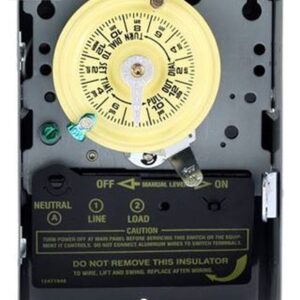 T101 120V Steel Enclosure Mechanical 24 Hr Timer Switch
