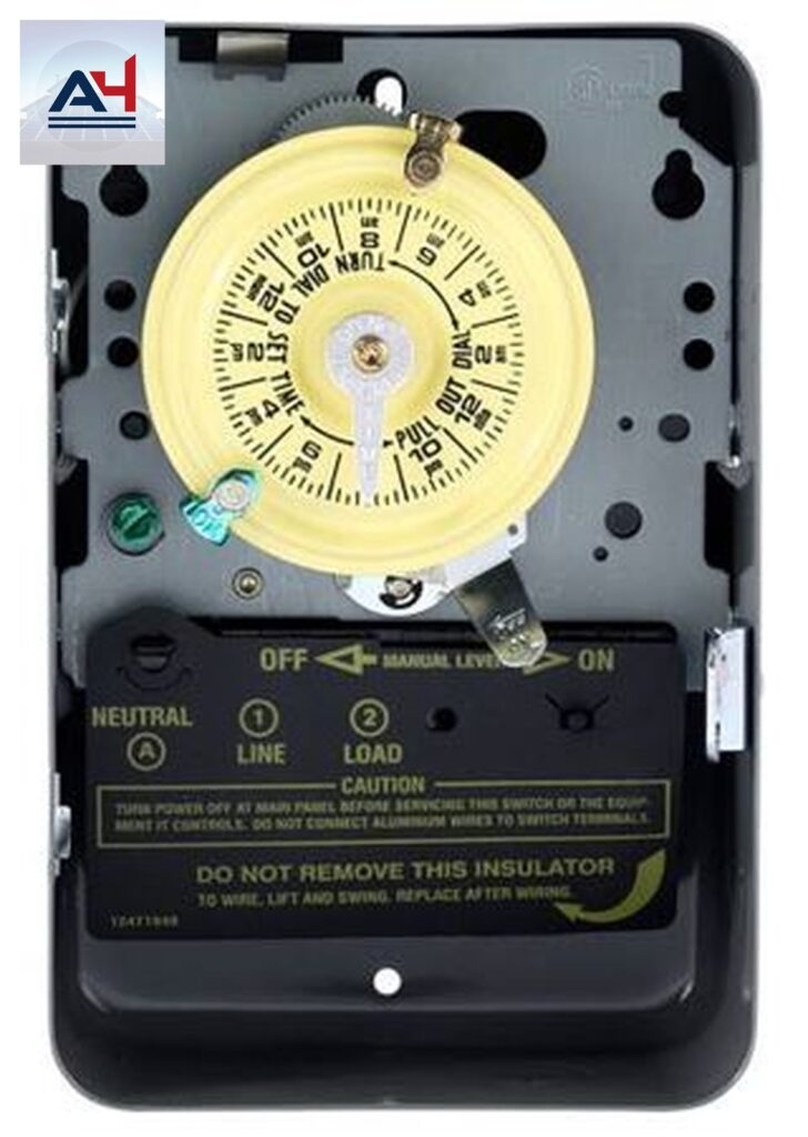 T101 120V Steel Enclosure Mechanical 24 Hr Timer Switch