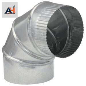 GV0290 5 in. 28 ga 90 Degree Galvanized Steel Round Adjustable Elbow