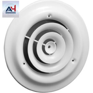 Hart & Cooley 16 White Steel Round Step Down Ceiling Diffuser 8-Inch