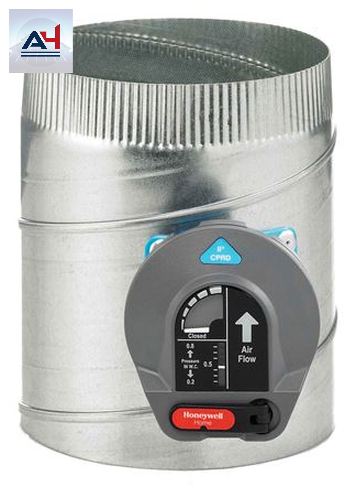 Honeywell Home CPRD8/U TrueZONE 8 in. 1000 cfm Galvanized Steel Round Constant Pressu…