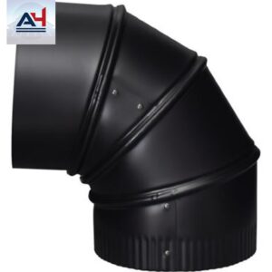 Imperial BM0015 7-Inch 90-Degree Adjustable Matte Black Elbow