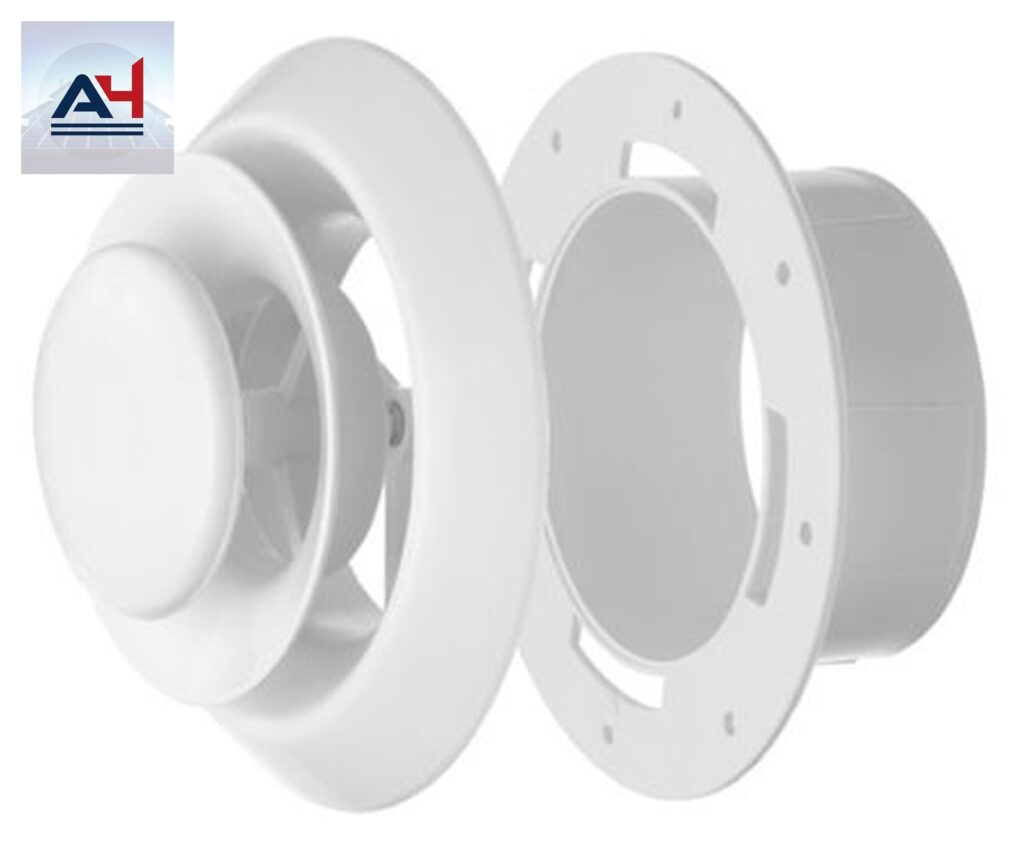 Imperial DR-08 8 Inch Round Premium Air Diffuser Collar White