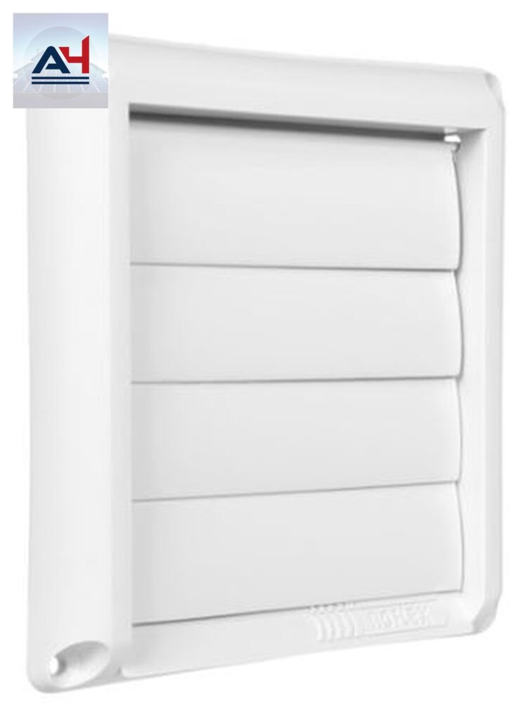 Imperial G-4W 4" Boflex Plastic Louvered Vent Cap, White
