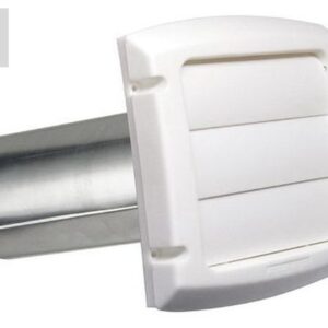 Imperial Manufacturing GTG-6W 6 in. Plastic Vent Hood Louvered with Screen, White