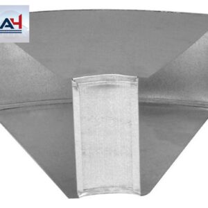 GV0086 8x16-Inch 30-Gauge 45-Degree Galvanized Steel Side Elbow
