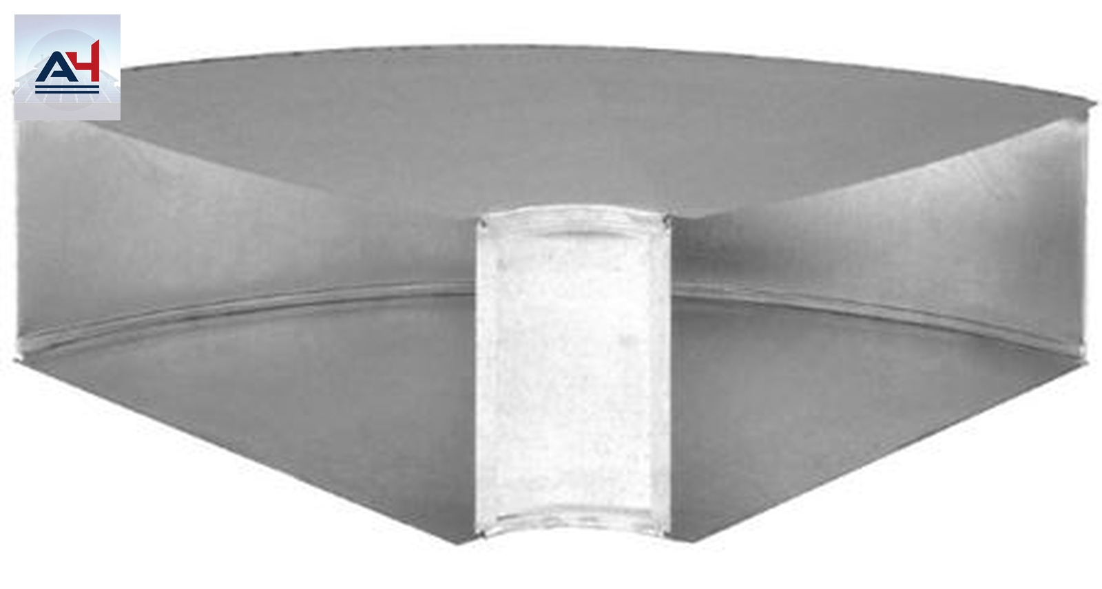 Galvanized Steel 90 Degree Side Elbow 8x22 Inch