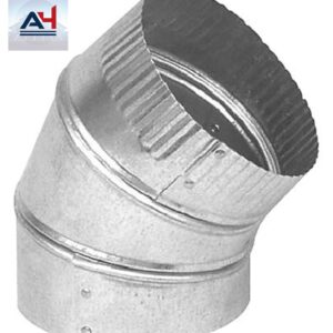 GV0265 5 Inch 45 Degree Galvanized Adjustable Duct Elbow