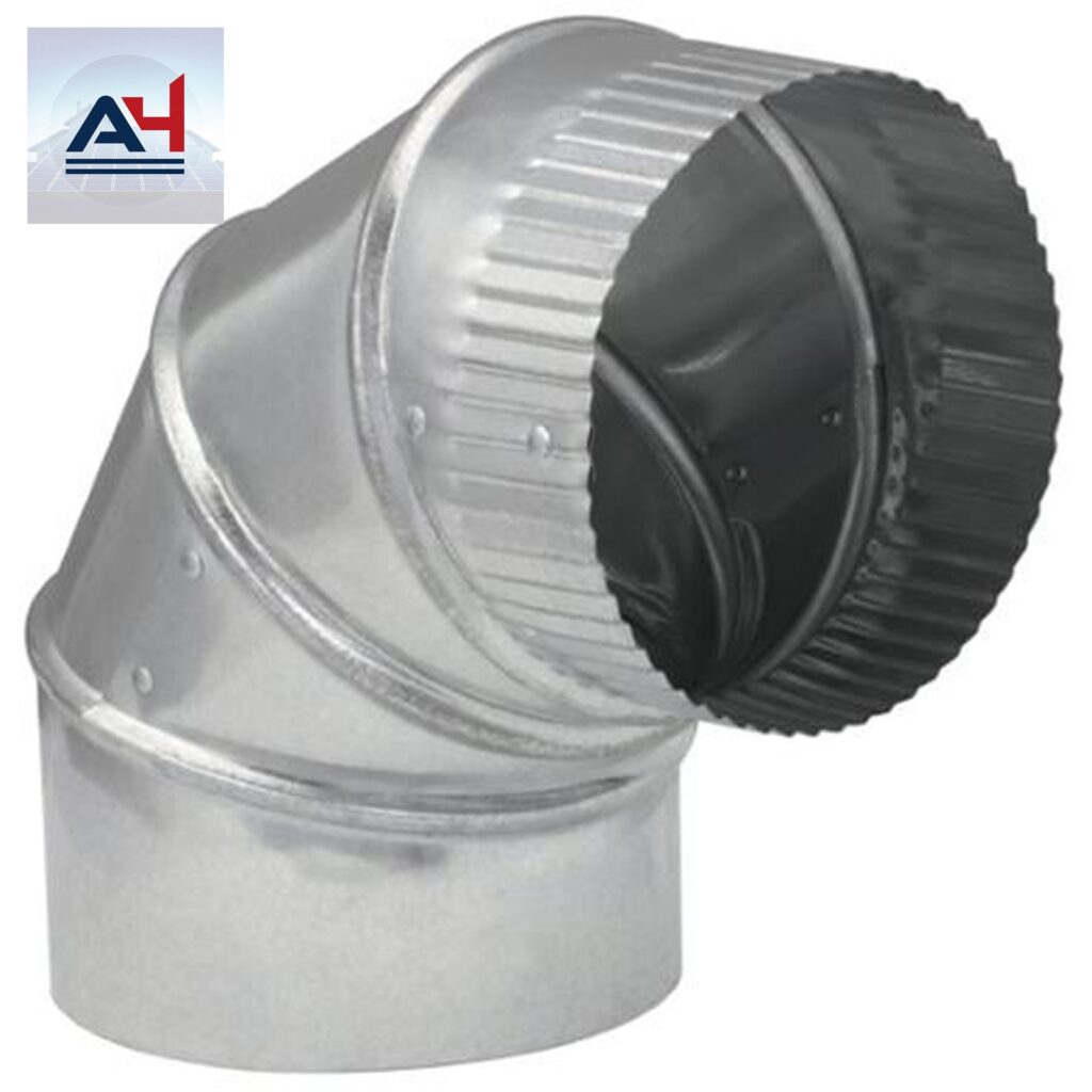 6-Inch Galvanized Steel Adjustable 45-Degree Perimeter Duct Elbow
