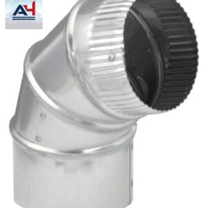 GV0286 4 in. 30 ga 90 Degree Galvanized Steel Round