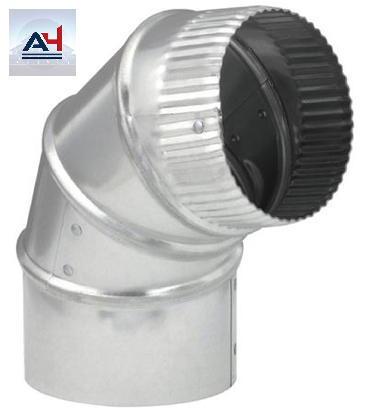 GV0287 4-Inch 90-Degree Light-Gauge Adjustable Elbow, 32 Gauge