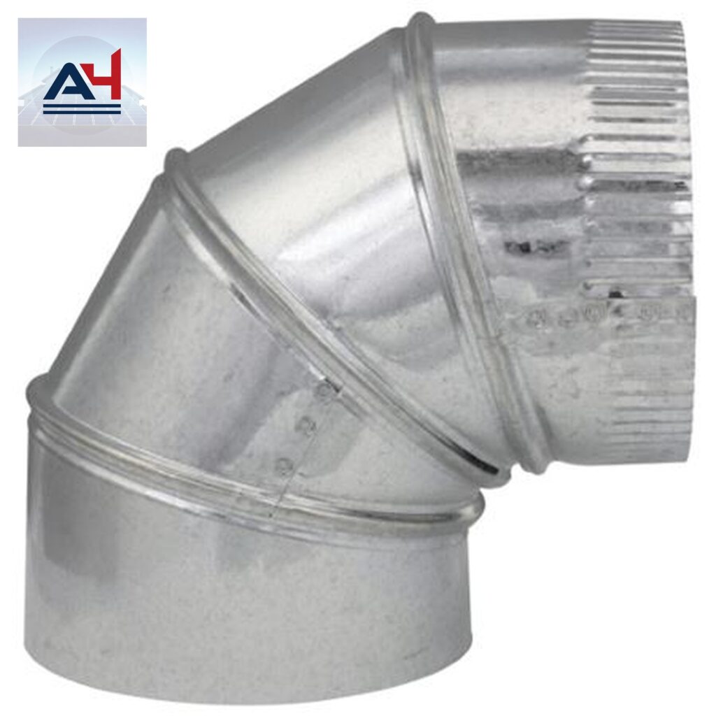 GV0293 6 in. 24 ga 90 Degree Galvanized Steel Round