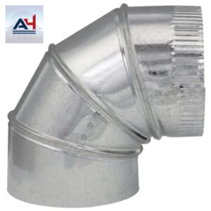 GV0293 6 in. 24 ga 90 Degree Galvanized Steel Round