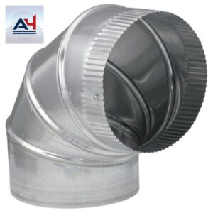 GV0298 7 Inch 24 Gauge Galvanized Steel Round Adjustable Elbow