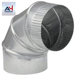 GV0307 10-Inch 90-Degree 24-Gauge Galvanized Adjustable Duct Elbow