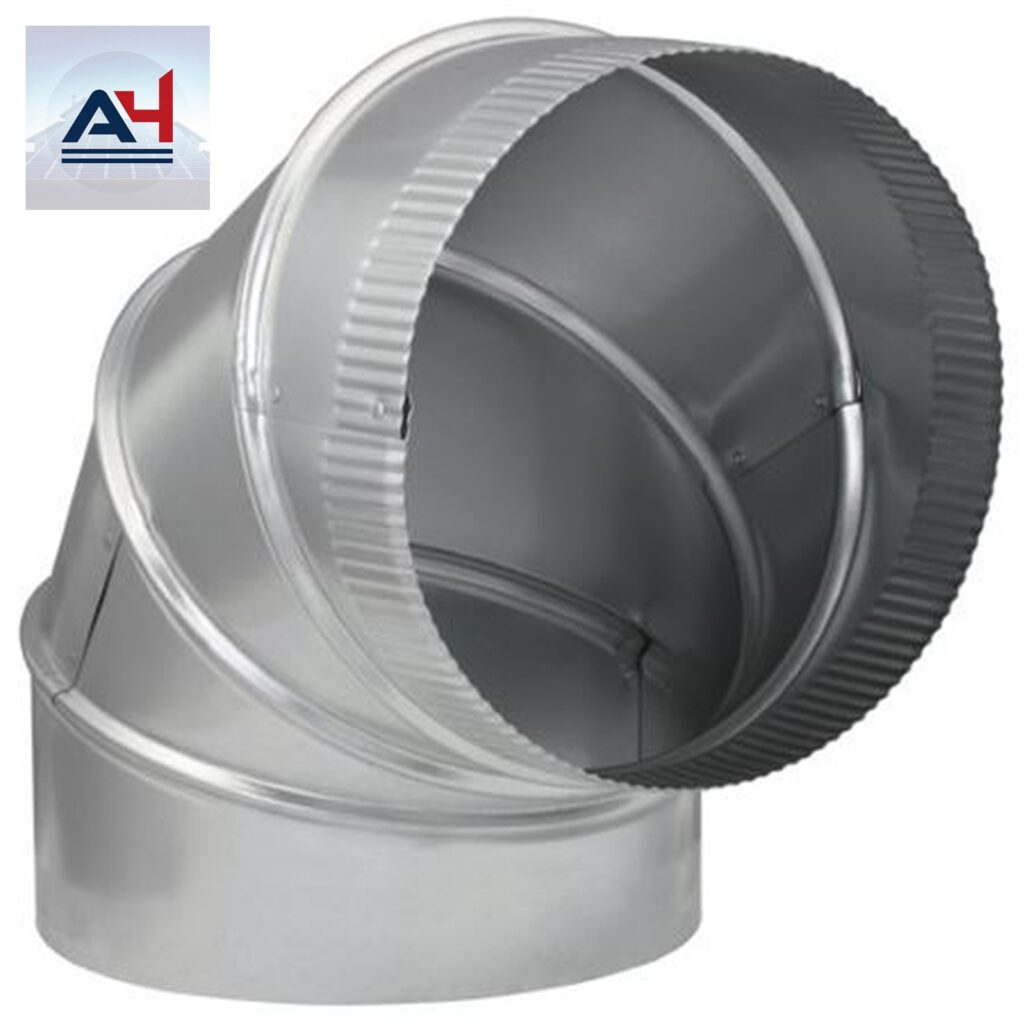 GV0314 14 Inch 90 Degree Round Adjustable Duct Elbow