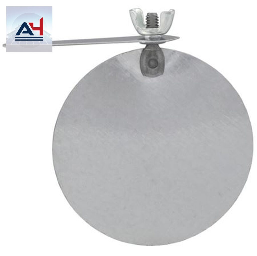 GV0747 4-Inch 28-Gauge Galvanized Steel Duct Damper with Key