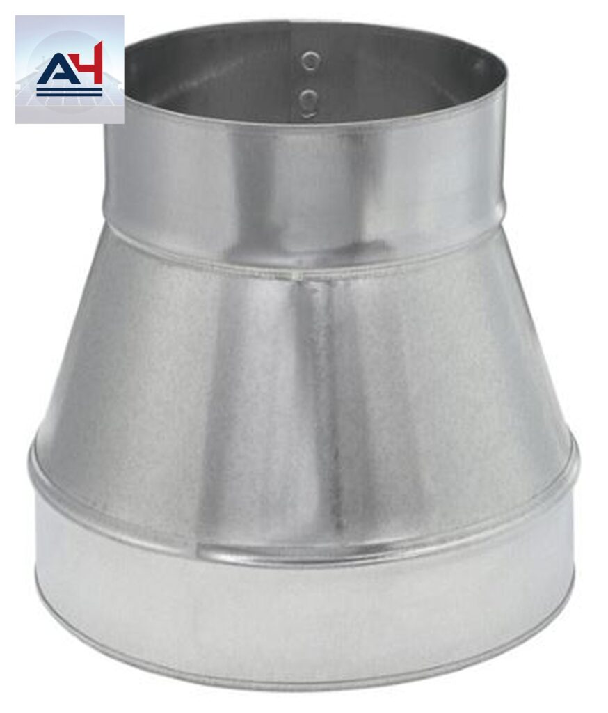 Galvanized Steel Duct Increaser Reducer 7 to 5 Inch