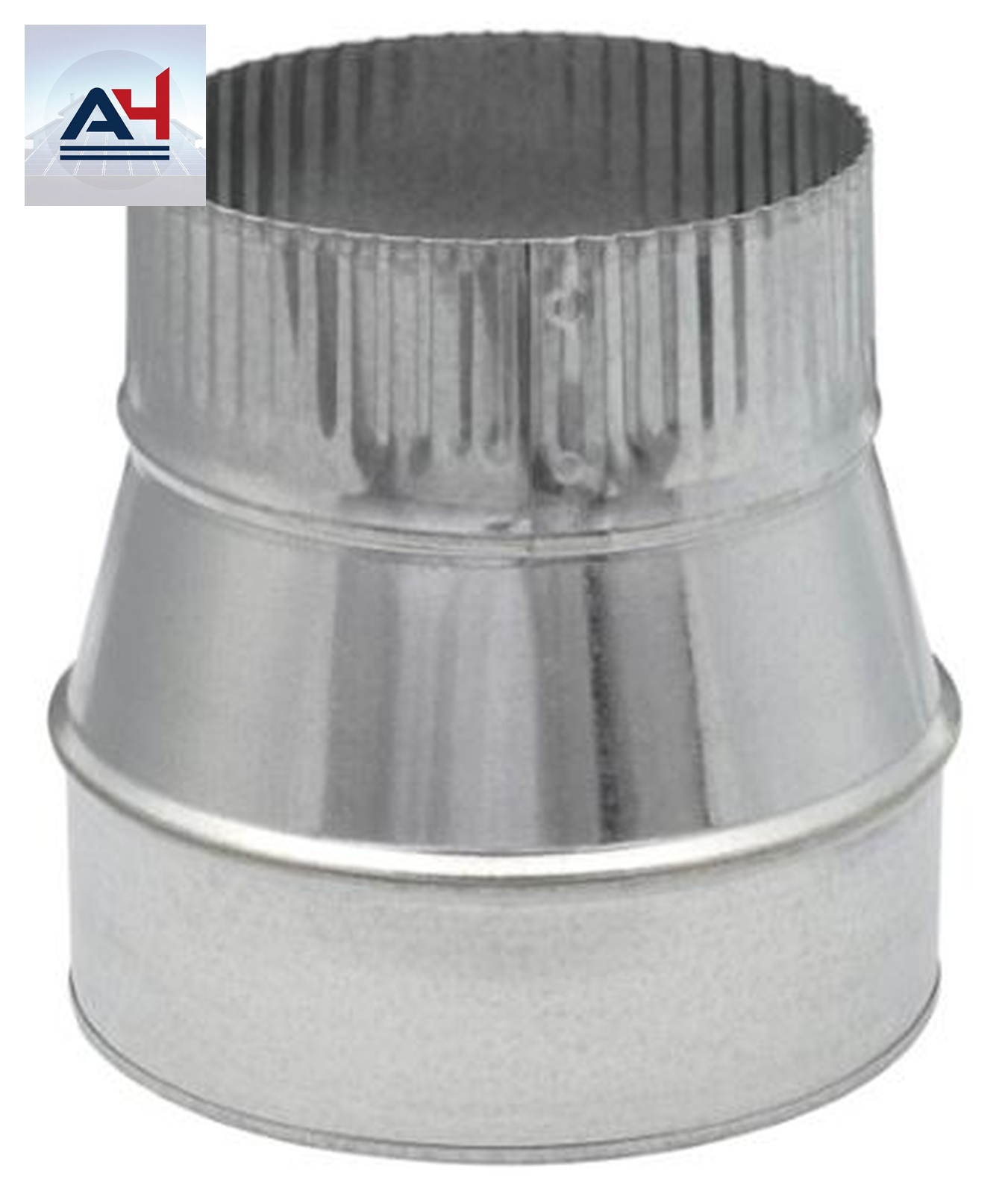 GV0810 5 to 4 Inch Galvanized Steel Duct Reducer