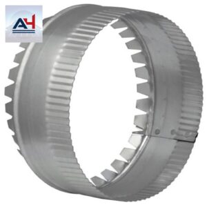 GV0846 8-Inch 28 Gauge Galvanized Steel Round Collar