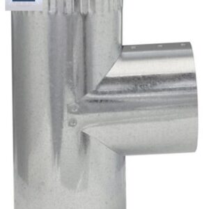 GV0913 4x4x4 30 Gauge Galvanized Steel Straight Duct Tee