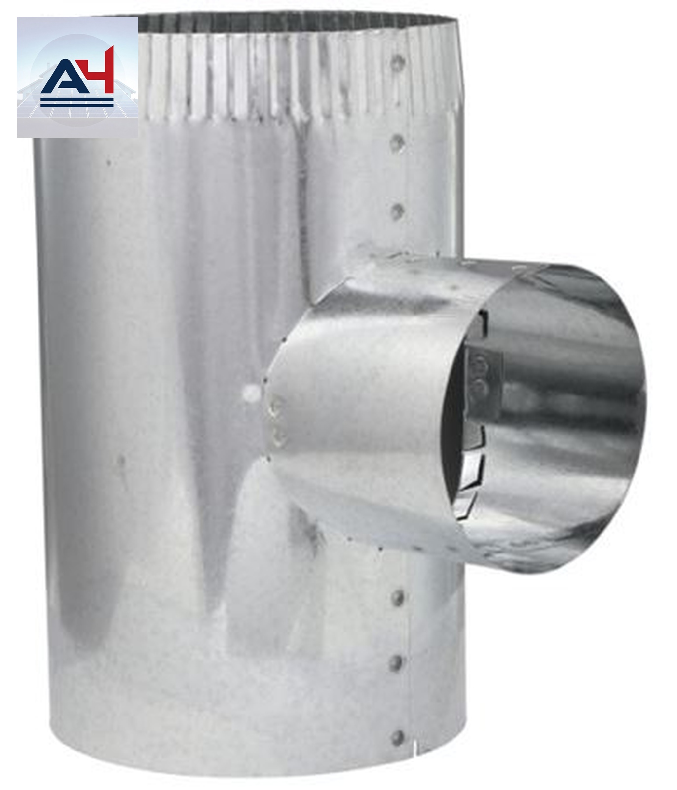 GV0920 6x6x6 30ga Galvanized Steel Straight Duct Tee HVAC