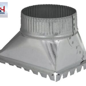 GV0957 4 in. 30 ga Galvanized Steel Round Side Take