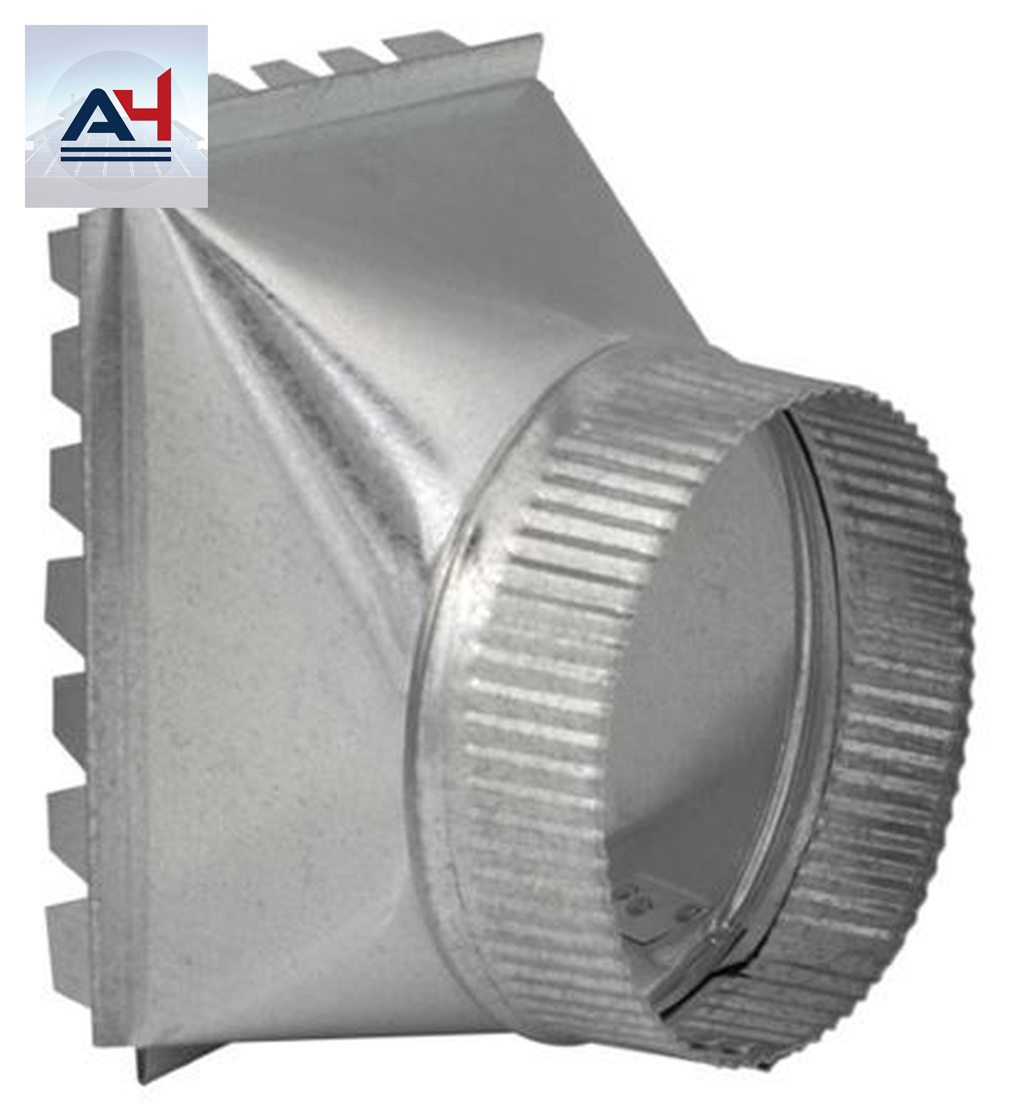 GV0961 8-inch 30 Gauge Galvanized Steel Round Side Take Off