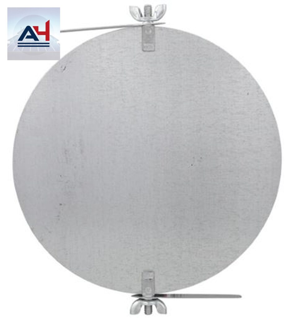GV1077 12" Galvanized Steel Damper with Key & Double Stud