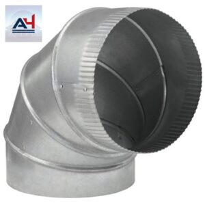 GV1330 8 in. 30 ga 90 Degree Galvanized Steel Round