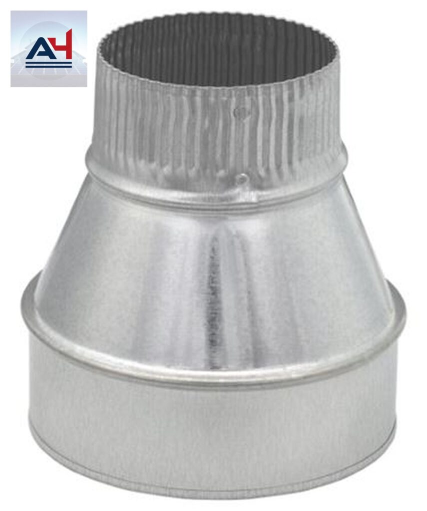 GV1344 6 to 4 Inch Galvanized Steel Duct Reducer